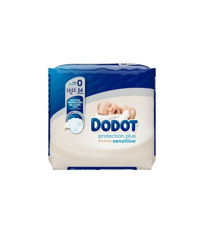 Dodot Protection Plus Sensitive Pañales Talla 0 (1.5 a 2.5 kg), 24 Pañales  : : Bebé